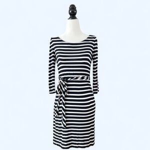 Banana Republic Womens Stripe 3/4 Sleeve Preppy Euro Summer Dress XXS Petite